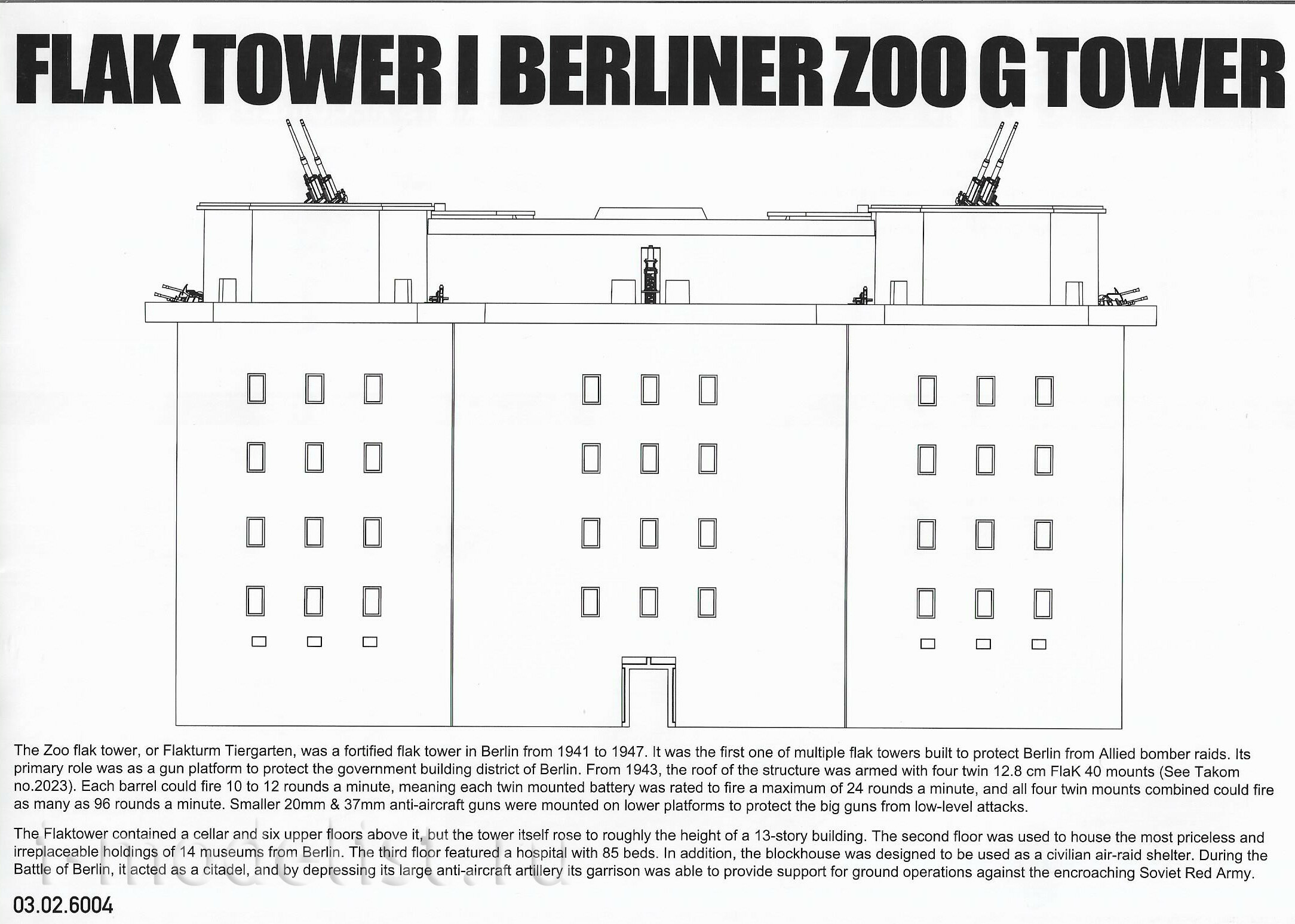 6004 Takom 1/350 Зенитная башня ZOO G Tower