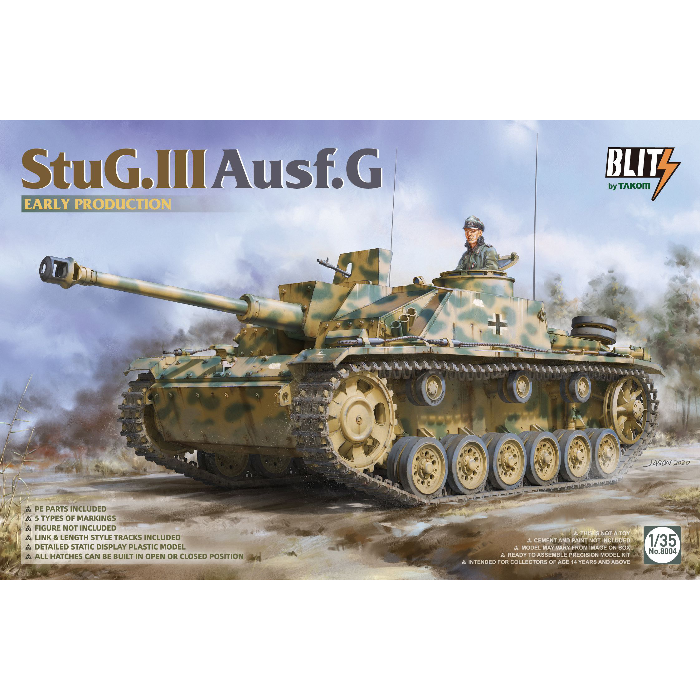 8004 Takom 1/35 Немецкая САУ StuG.III Ausf.G ранняя версия