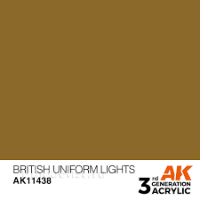 AK11438 AK Interactive Краска акриловая BRITISH UNIFORM LIGHTS – FIGURES (британская униформа светлая) 17 мл
