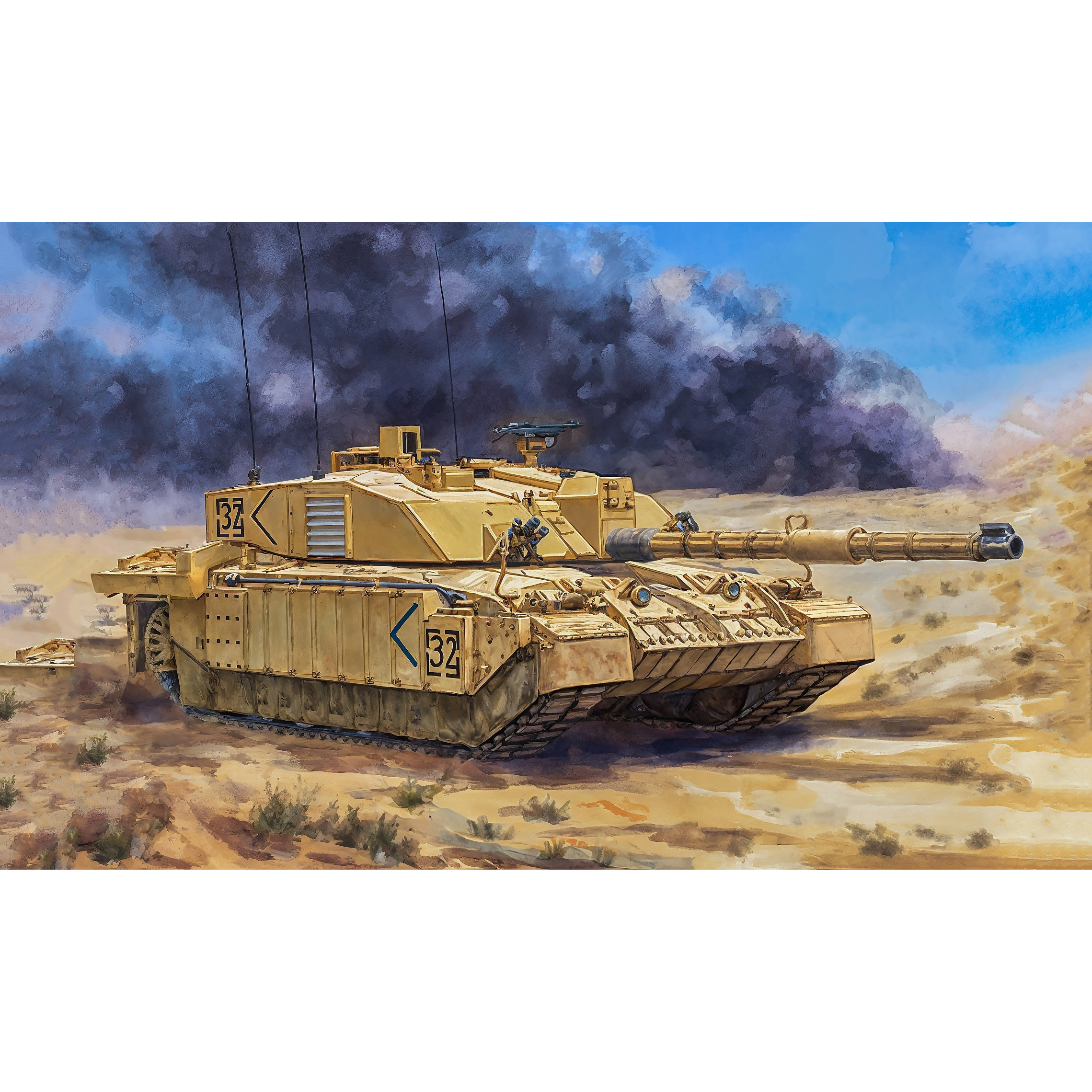 84853 Hobbyboss 1/48 Британский танк Challenger II (операция Telic), Ирак, 2003 год