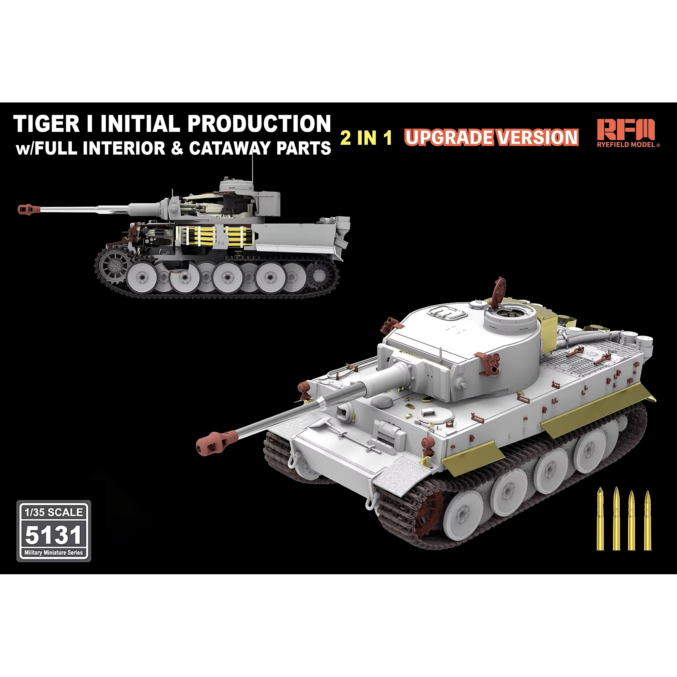 RM-5131 Rye Field Model 1/35 Pz.Kpfw. VI Ausf. E Tiger I ранний (Upgrade-версия с полным интерьером)