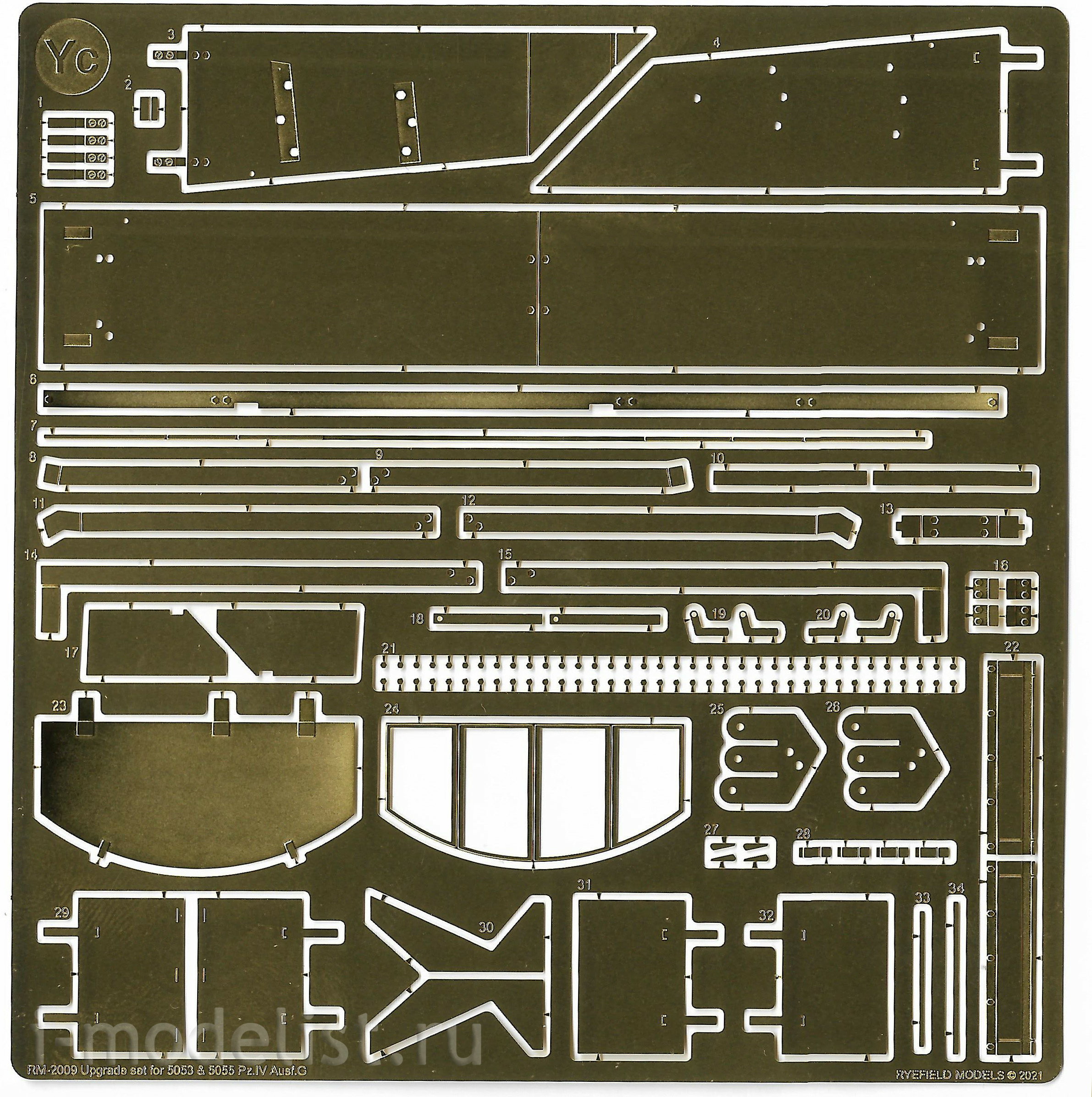 RM-2009 Rye Field Model 1/35 Набор деталей для улучшения Pz.Kpfw.IV Ausf.G/ H