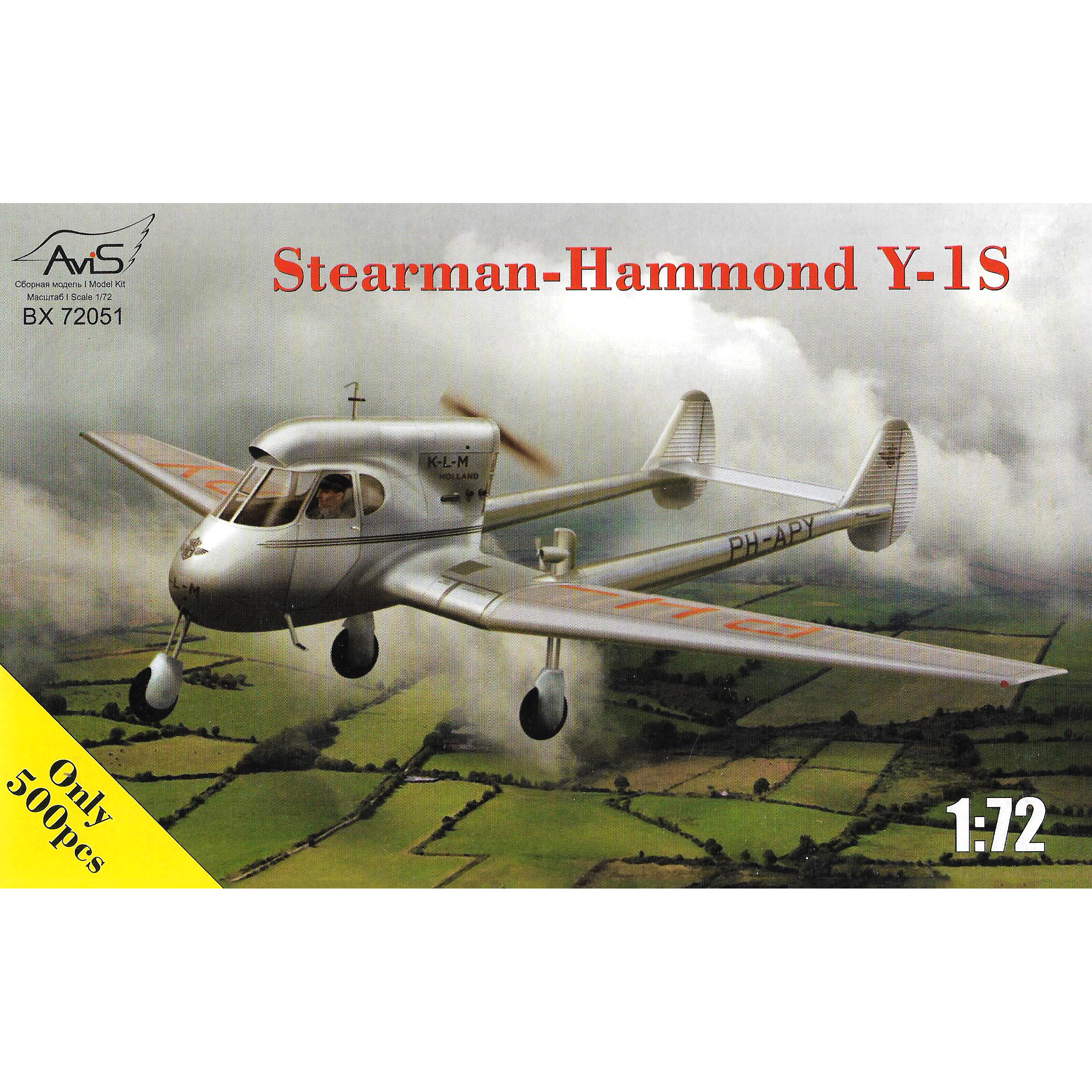 72051 Avis 1/72 Stearman-Hammond Y-1S Holland & British
