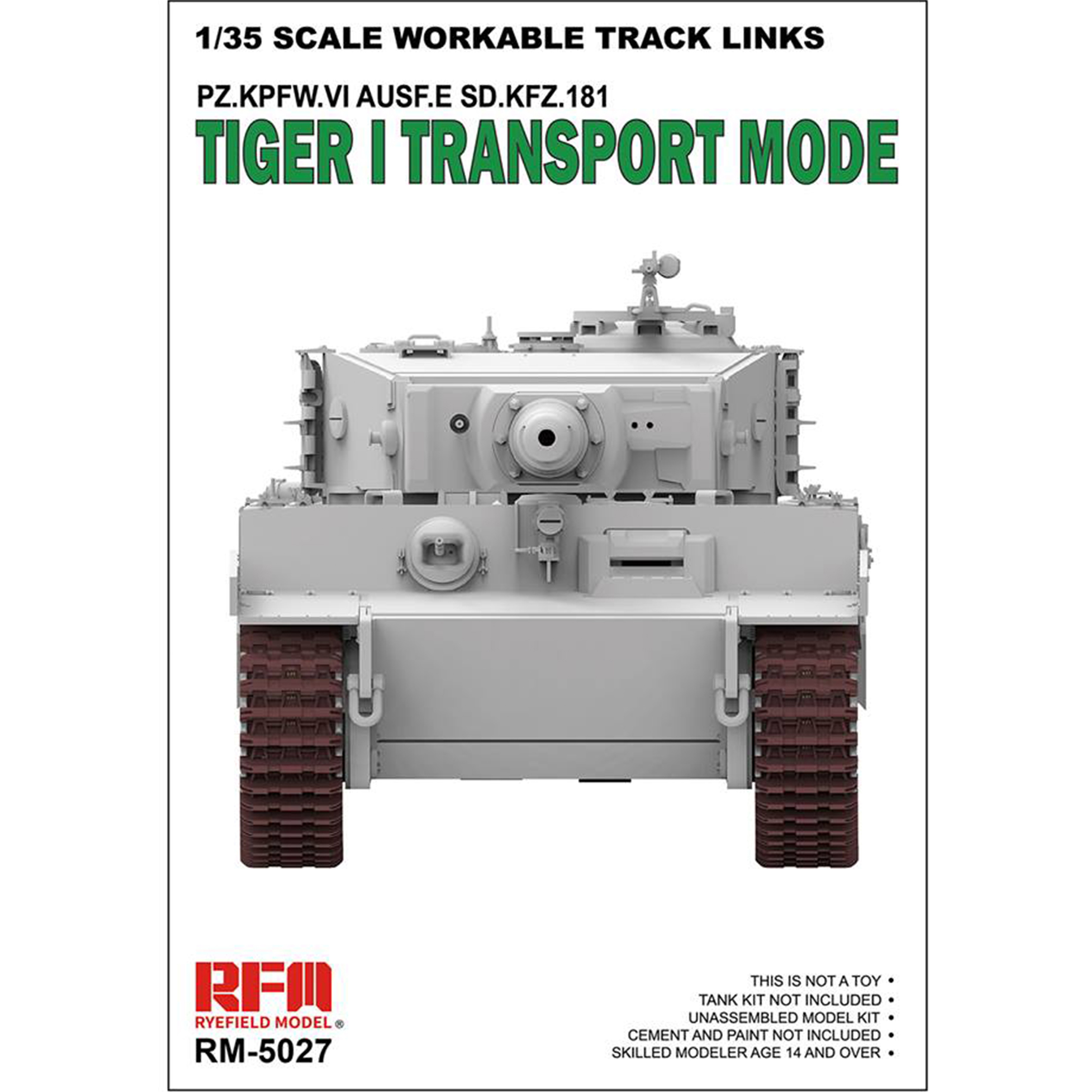 RM-5027 Rye Field Model 1/35 Рабочие траки для Tiger I Transport Mode