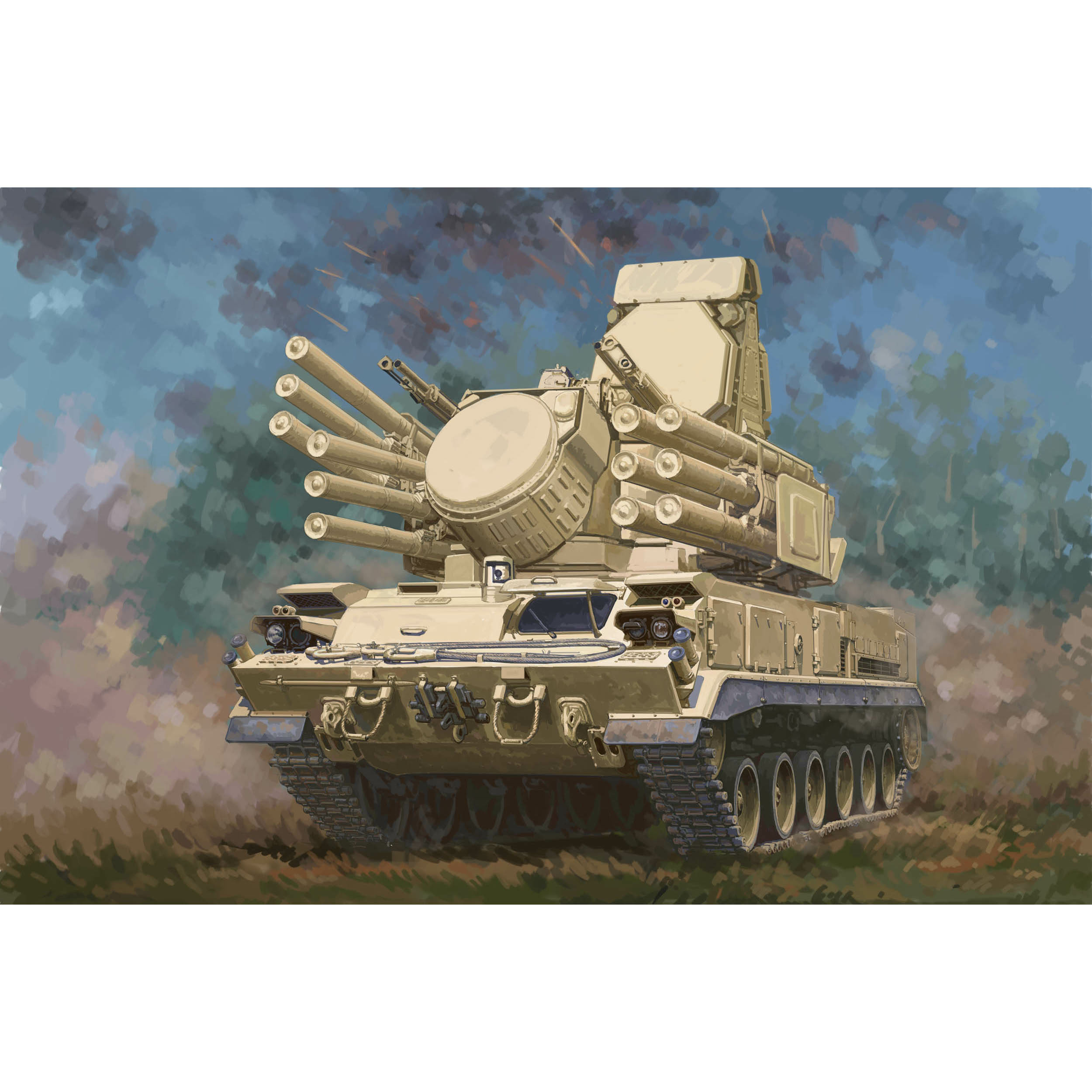 01093 Трубач 1/35 Зенитно-ракетно пушечный комплекс DB 96K6-S1 (на гусеничном шасси)