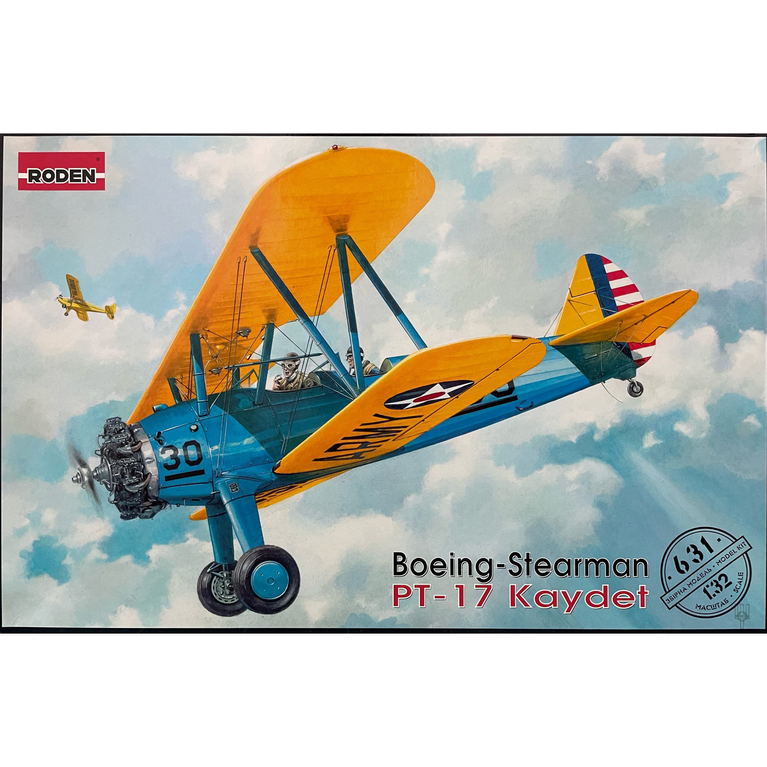 631 Roden 1/32 Самолёт Boeing Stearman PT-17 Kaydet