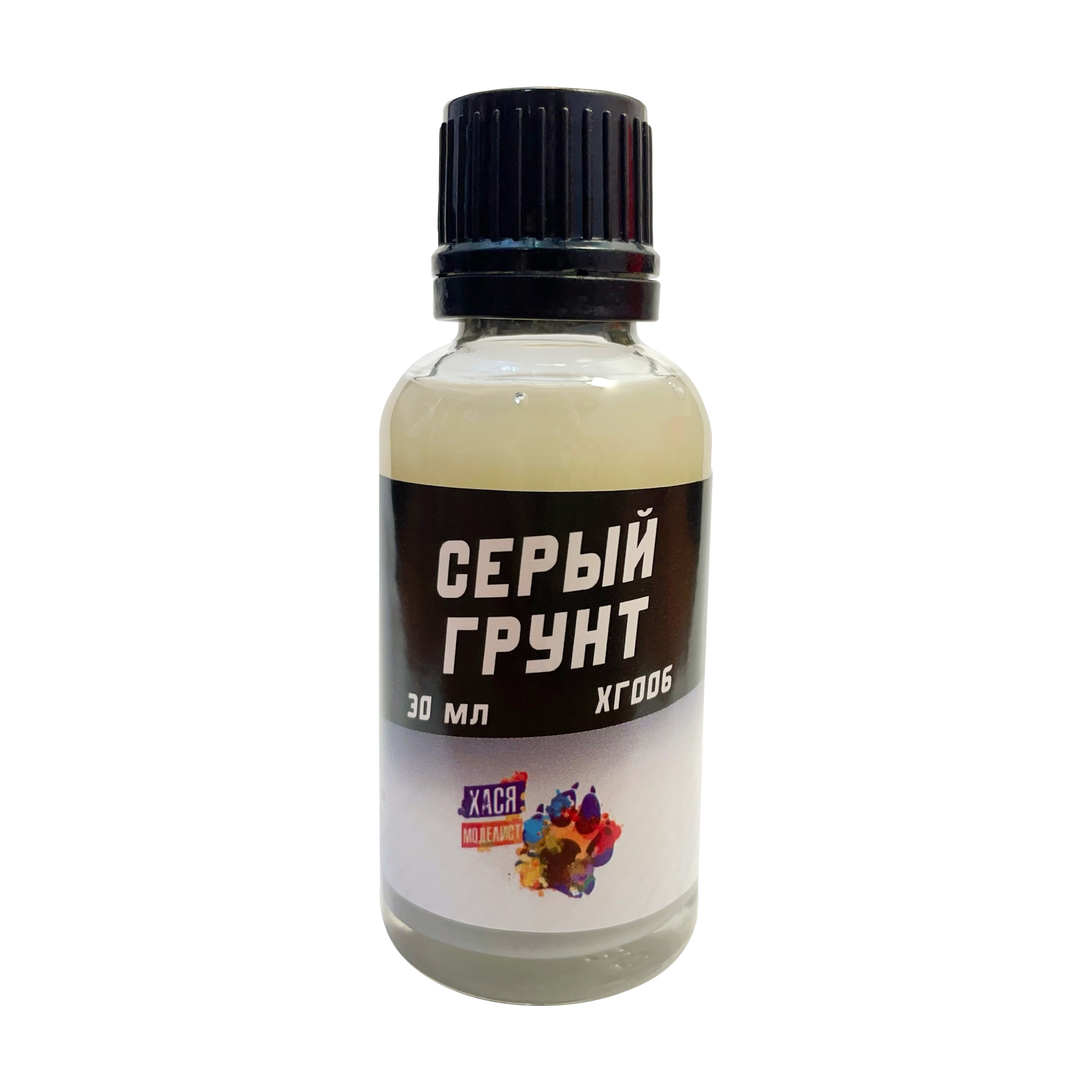 ХГ006 Хася Моделист Грунт акриловый серый, 30 мл