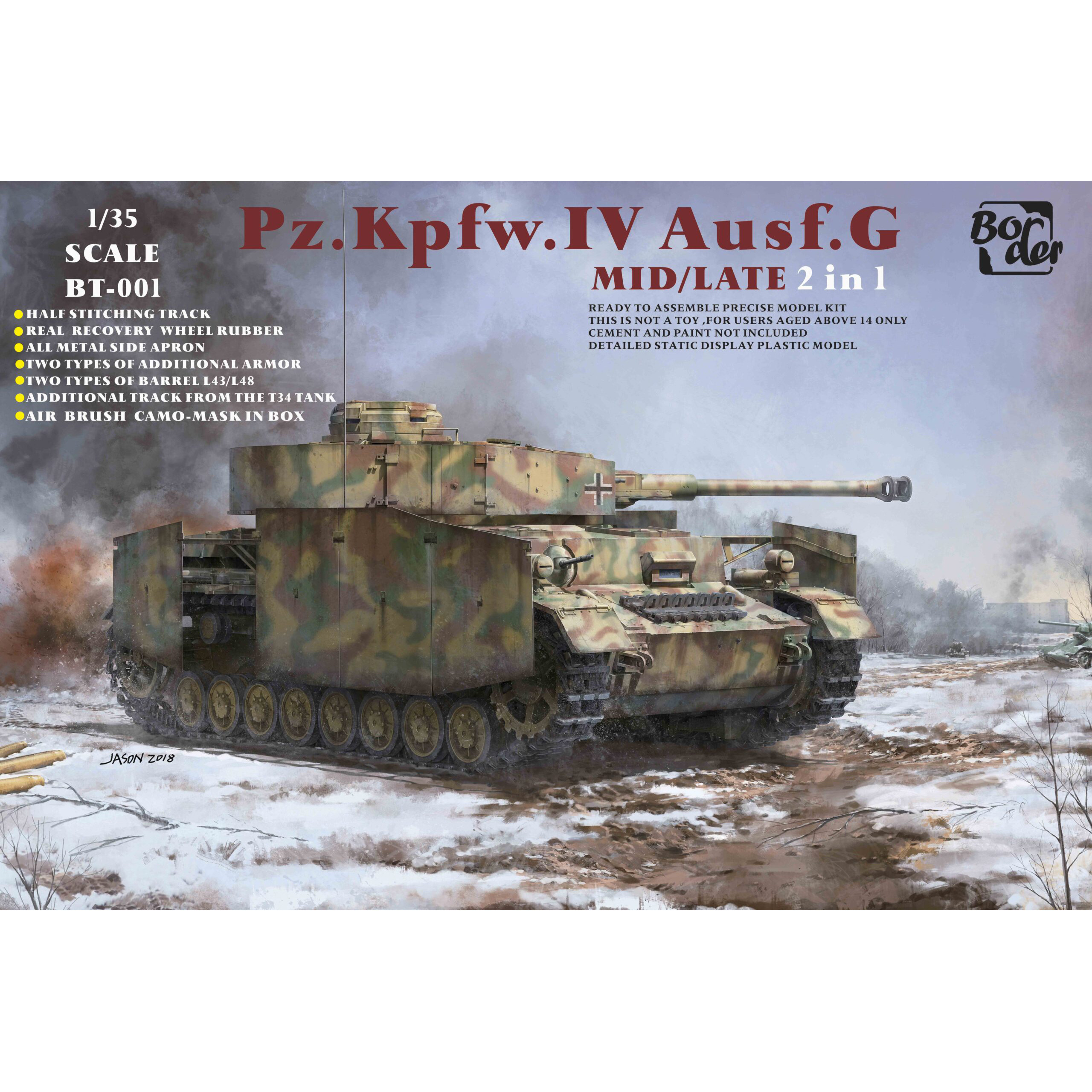 BT-001 Border Model 1/35 Pz.Kpfw.IV Ausf.G Mid/Late (2 IN 1)