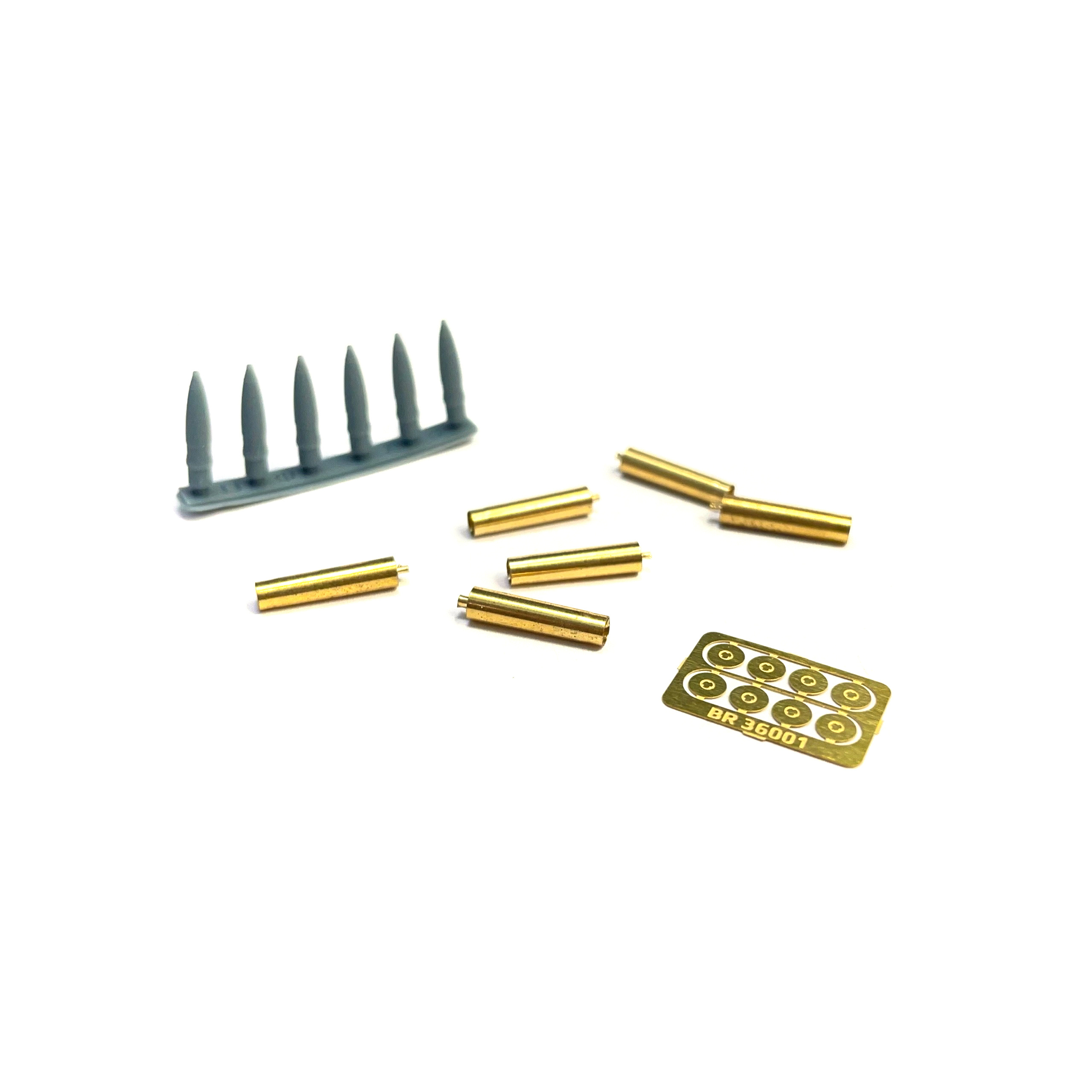 BR36001 Э.В.М. 1/35 Осколочно фугасный снаряд УОФ-354М 76 мм для пушки САУ Су-76 (6 шт.)