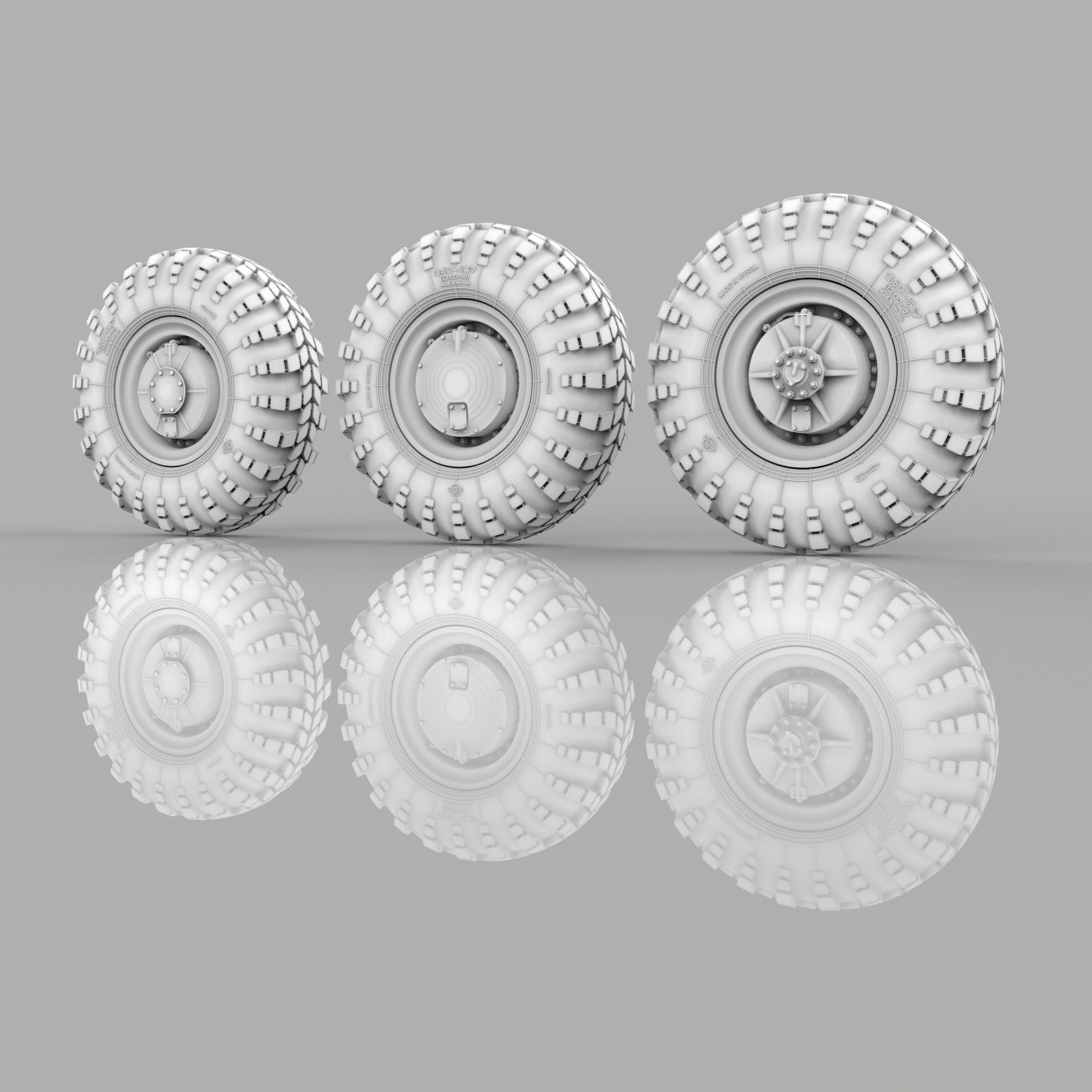 DVC35053 DVC 1/35 Колёса КИ-80 для БРДМ-1/2, 4 шт. (3D печать)