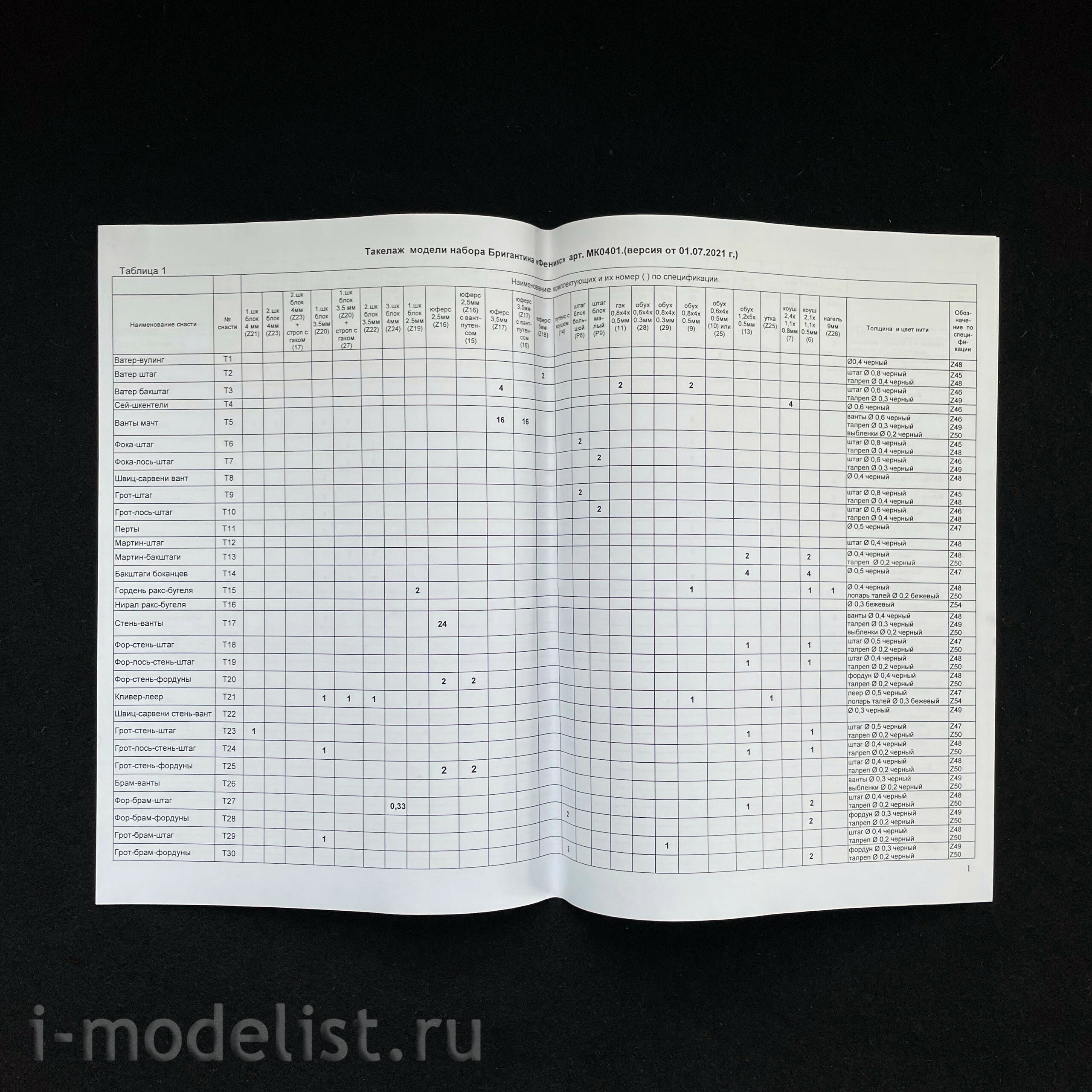 МК0401P MASTER KORABEL 1/72 Бригантина 