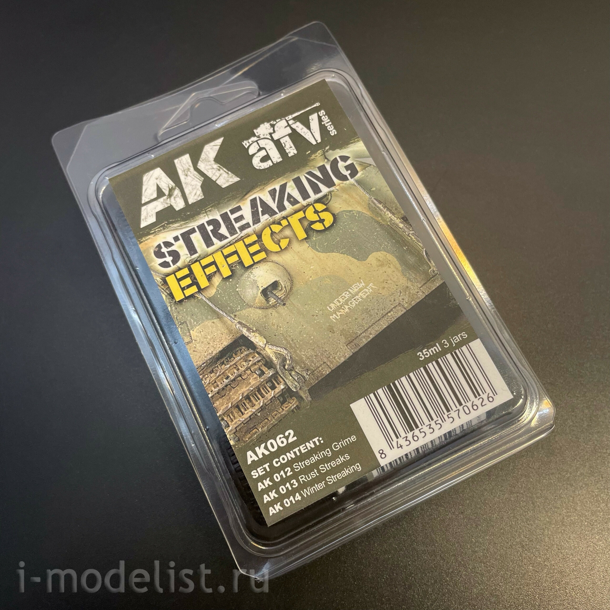 AK062 AK Interactive Набор для создания полос грязи / Streaking Effects Set