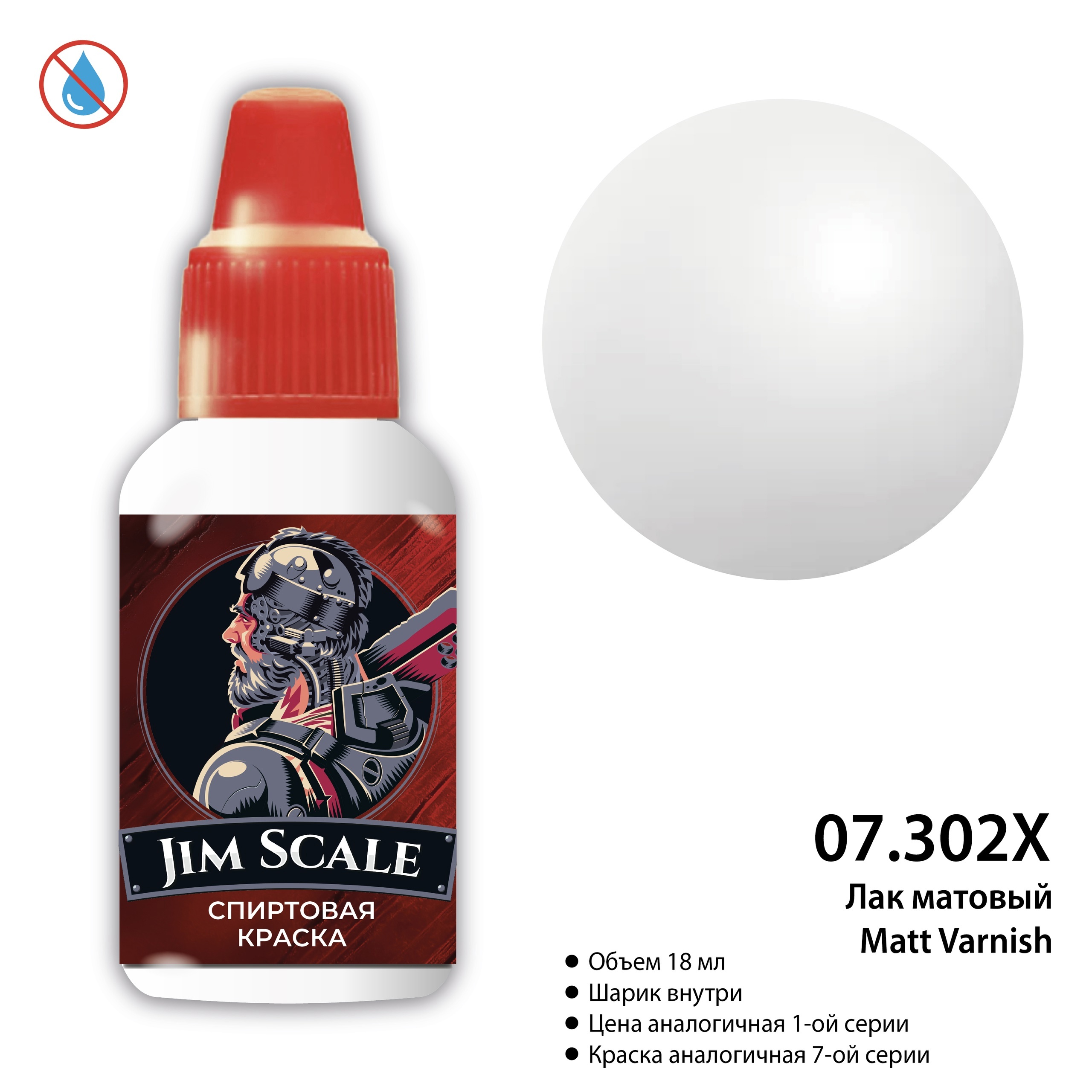 07.302X Jim Scale Лак матовый Matt Varnish 18 мл
