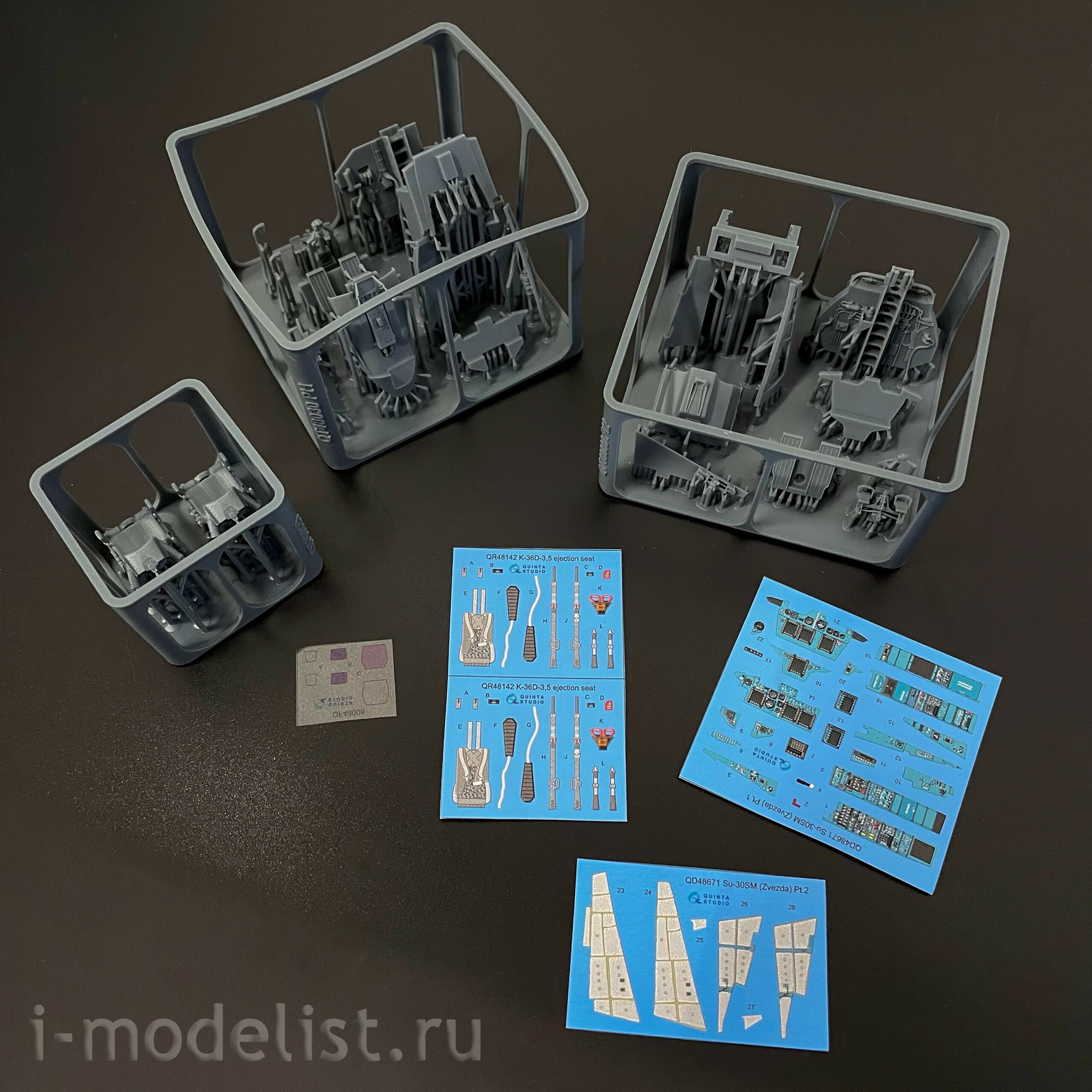 QD+48671 Quinta Studio 1/48 3D Декаль интерьера кабины для Суххой-30СМ (Звезда) (с 3D-печатными смоляными деталями)