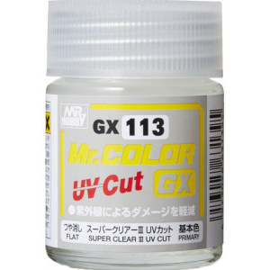 GX113 Gunze Sangyo Краска художественная т.м. MR.HOBBY 18мл Super Clear 3 UV CUT Матовая