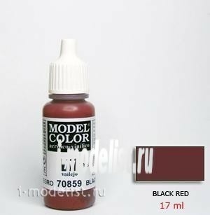 70859 Vallejo Краска акриловая `Model Color  Красно-черный/ Black red