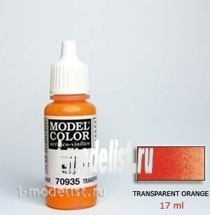 70935 Краска акриловая `Model Color Оранжевый прозрачный/Transparent orange