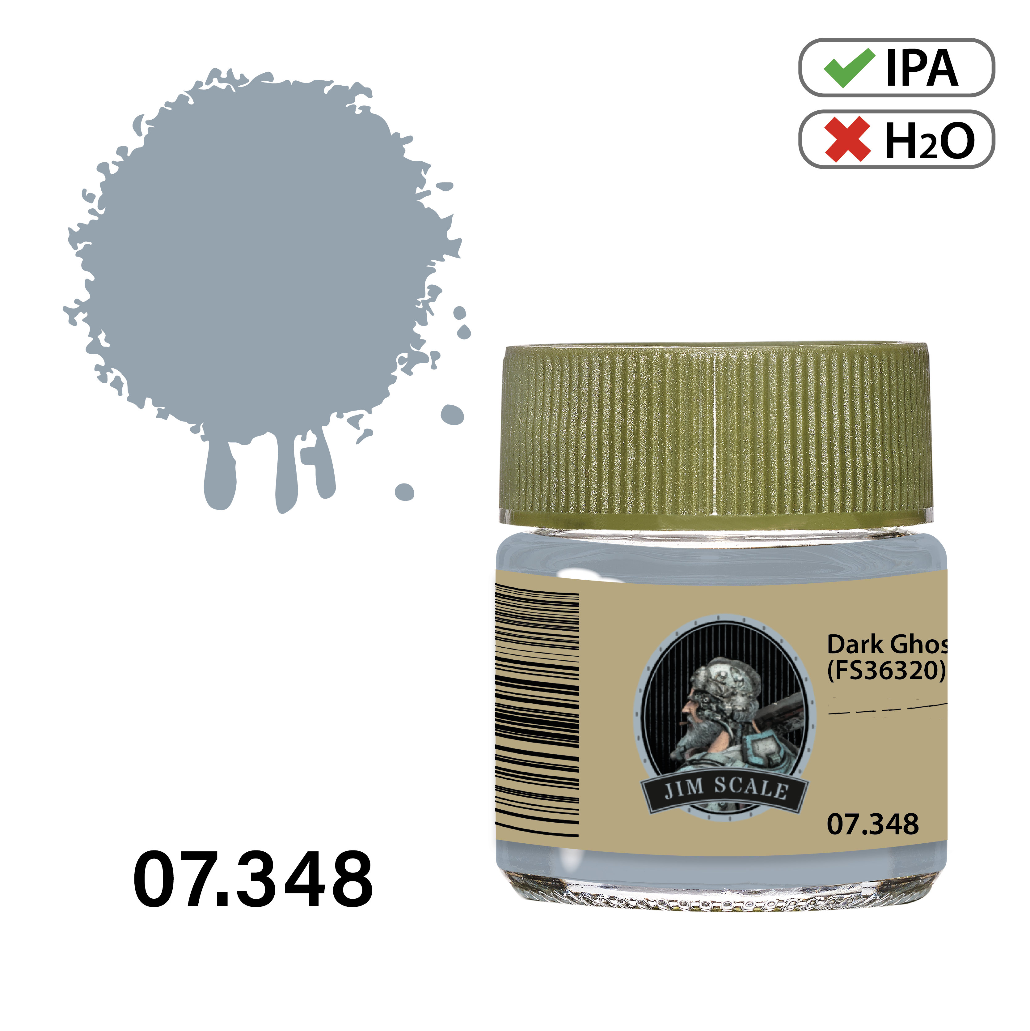 07.348 Jim Scale Краска спиртовая цвет Dark Ghost Gray (FS36320), 10 мл.