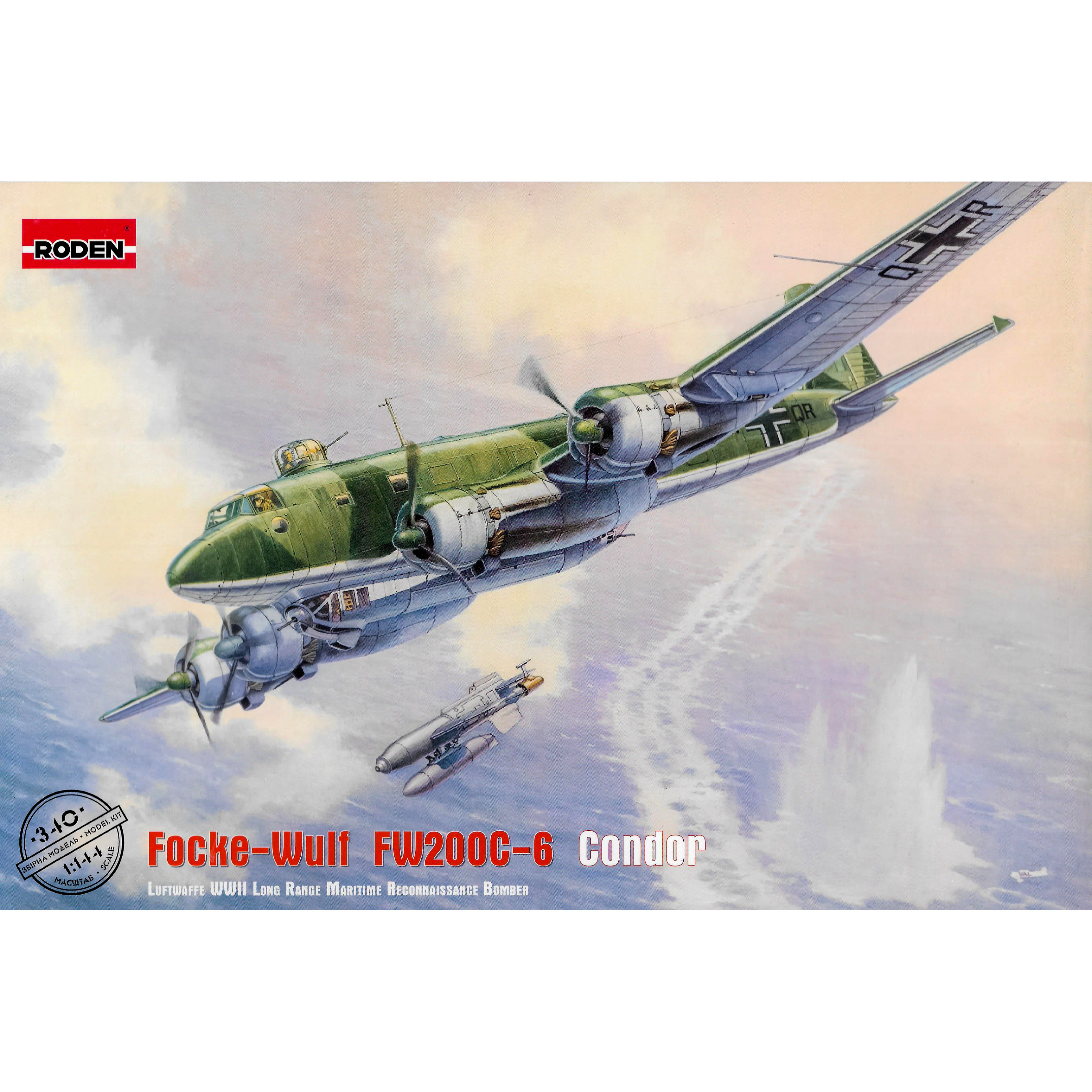 340 Roden 1/144 Самолет Focke-Wulf FW 200 C-6 