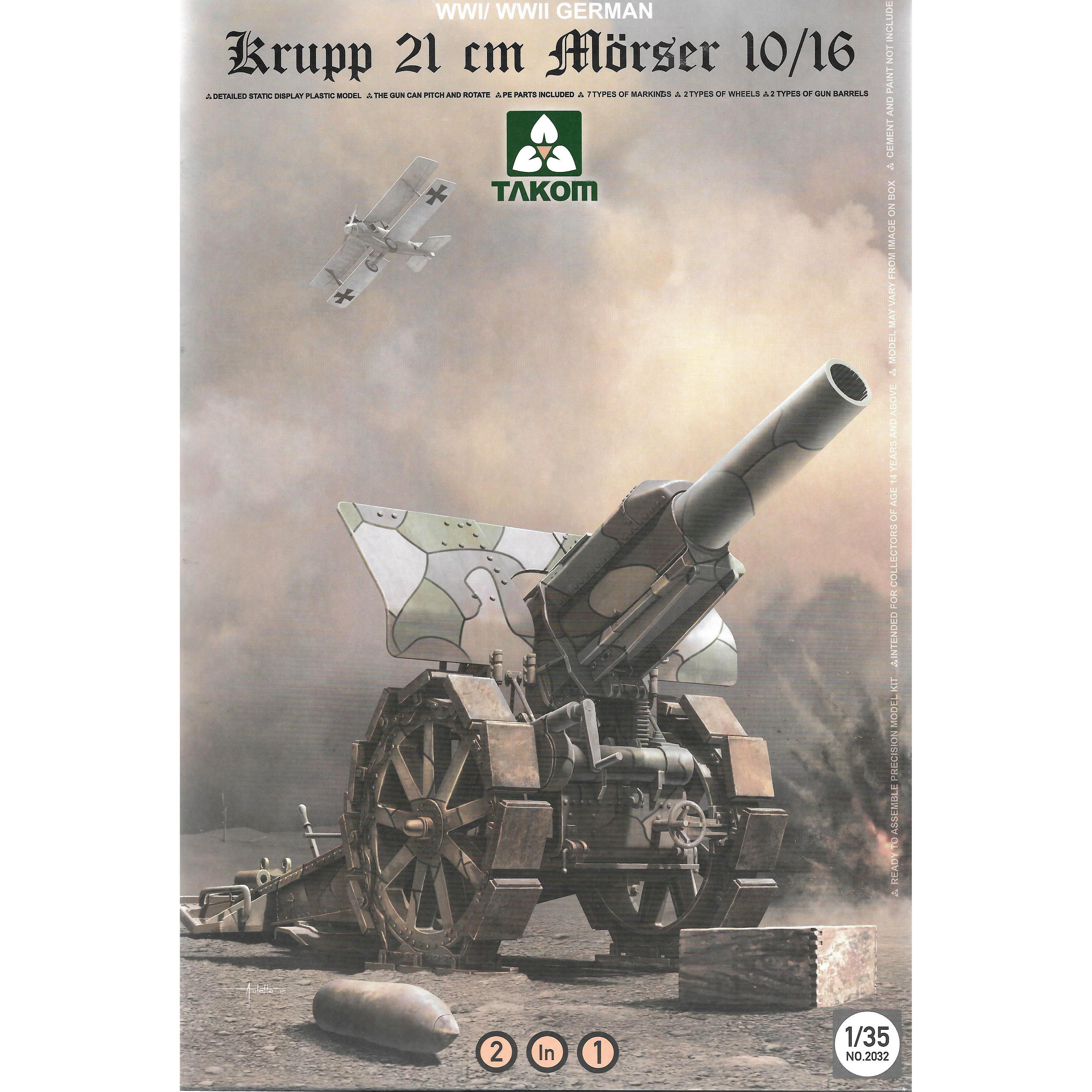 2032 Takom 1/35 Krupp 21 cm Morser 10/16