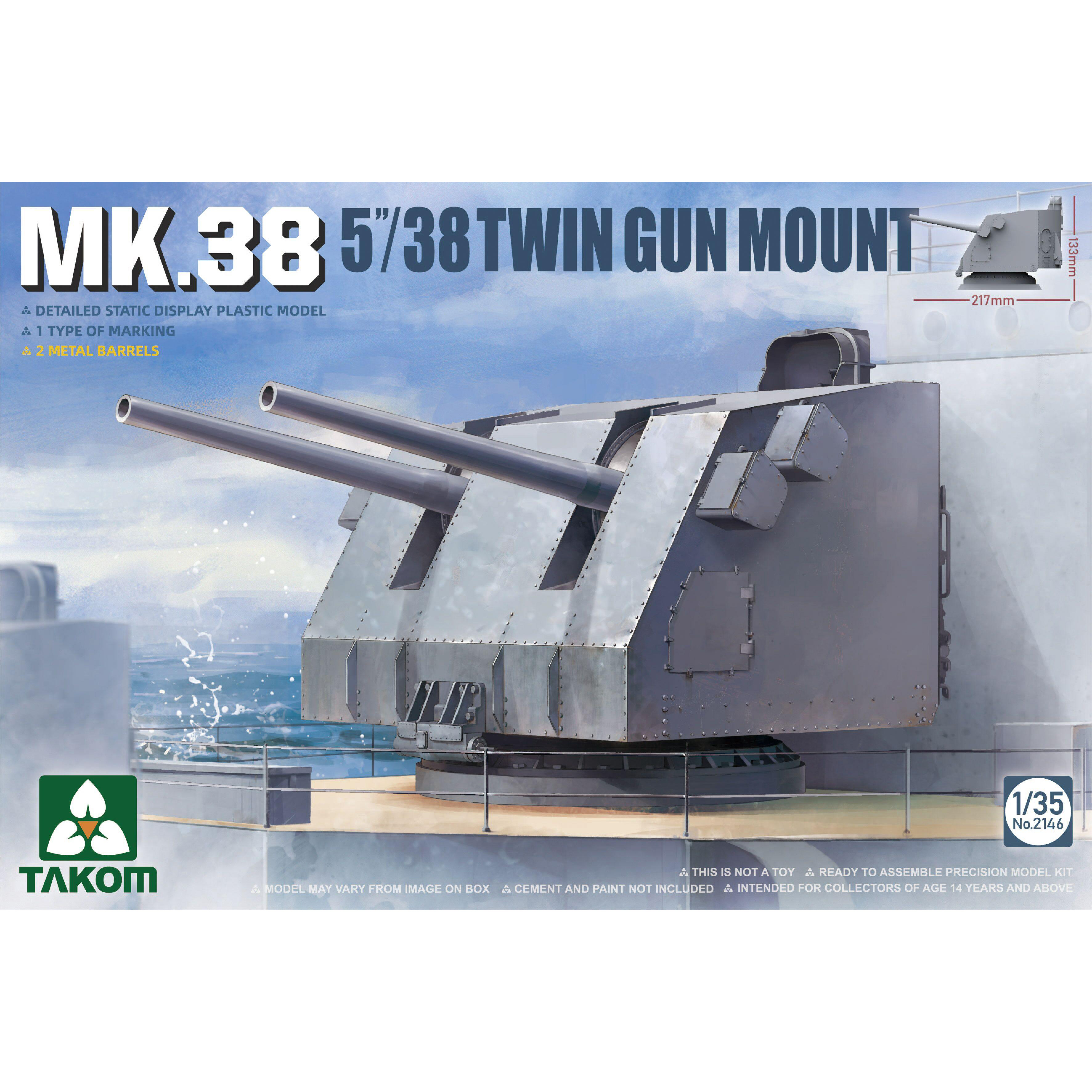 2146 Takom 1/35 Сдвоенная пушечная установка MK.38 5