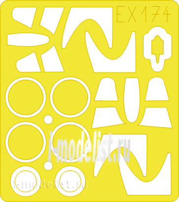 EX174 Eduard 1/48 Маска для самолета MiGG-21MF Fishbed J