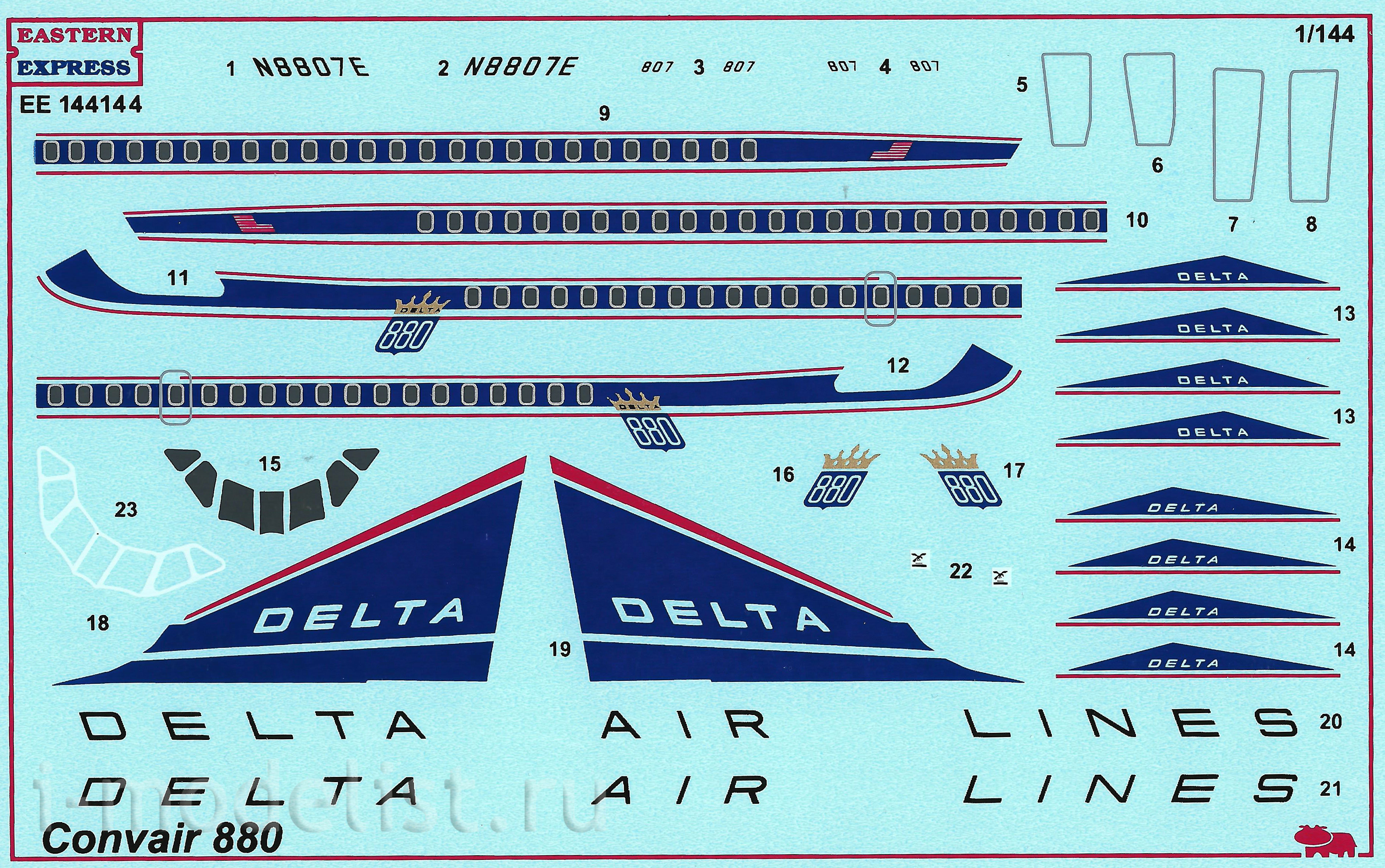 144144 Восточный экспресс 1/144 Авиалайнер Convair 880