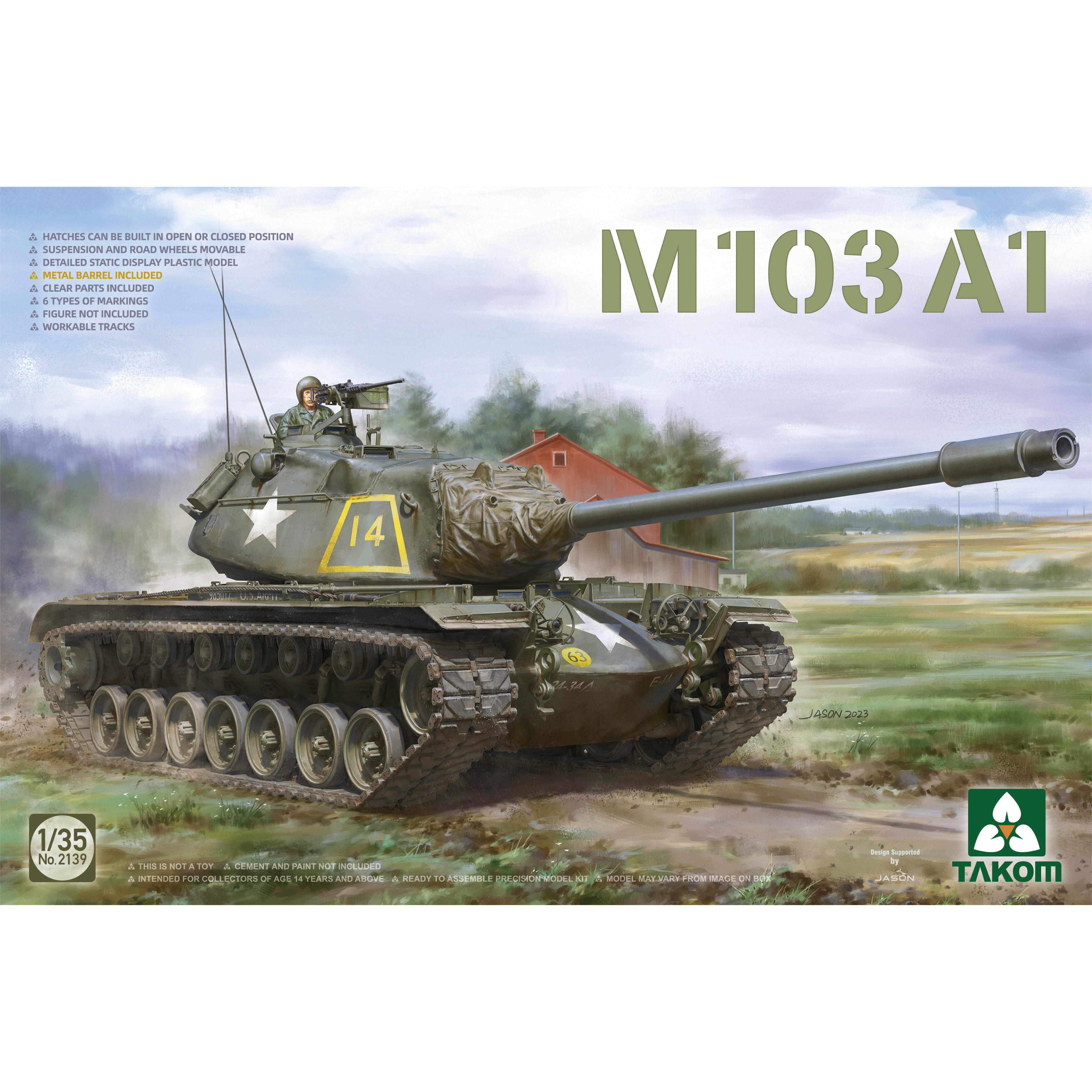 2139 Takom 1/35 Американский тяжёлый танк M103A1