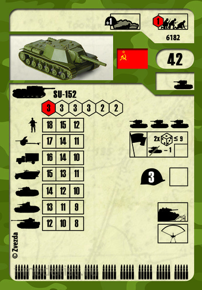 6182 Звезда 1/100 Советская самоходная артиллерийская установка СУ-152 