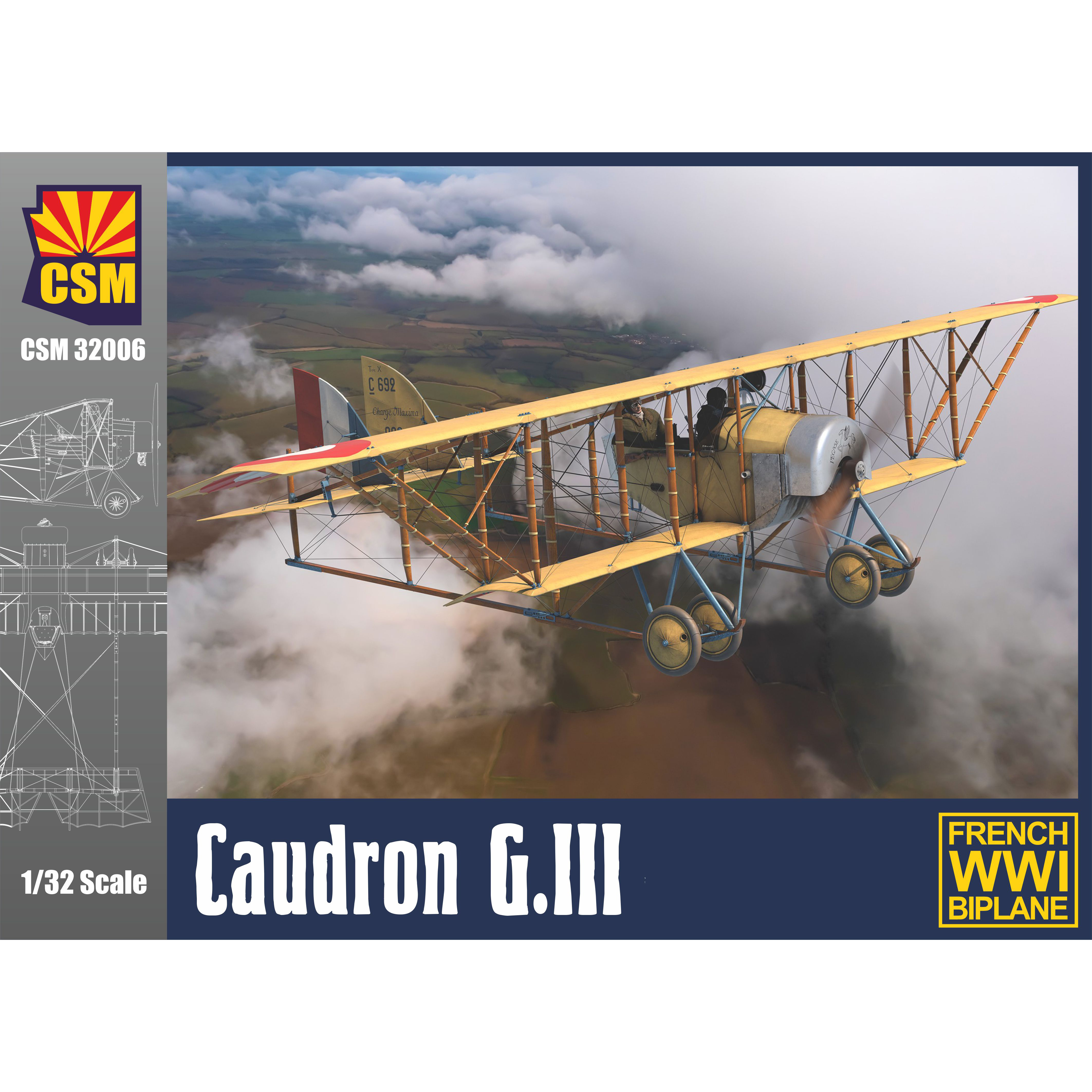 CSM32006 Copper State Models 1/32 Французский самолёт Caudron G.III