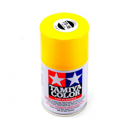 85016 Tamiya TS-16 Yellow (Жёлтая) краска-спрей 100 мл.