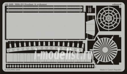 48509 Eduard 1/48 Фототравление MiGG-25 Foxbat A exhaust  