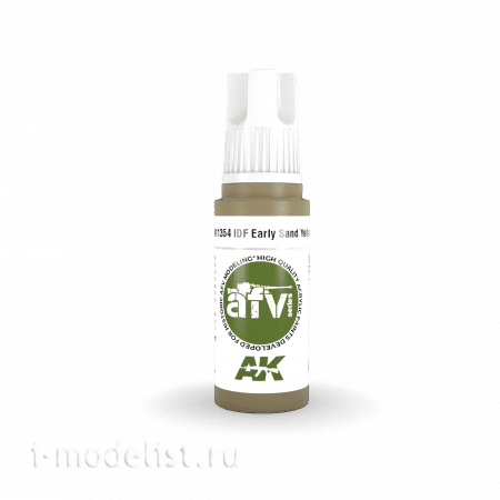 AK11354 AK Interactive Краска акриловая IDF EARLY SAND YELLOW (песок желтый) 17 мл