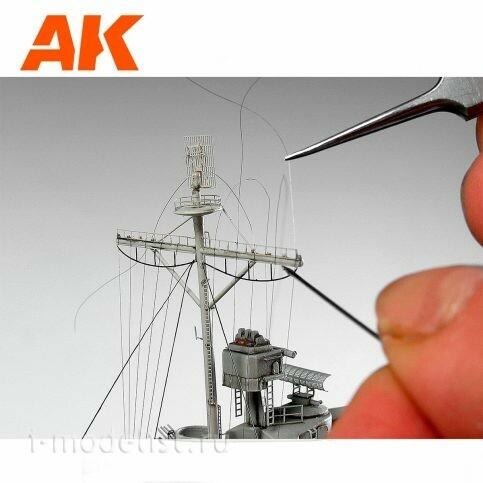 AK9134 AK Interactive Cверхтонкая эластичная такелажная катушка (подходит для масштабов 1:700 и меньших размеров)