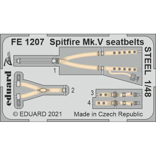 FE1207 Eduard 1/48 Фототравление для Spitfire Mk. V стальные ремни