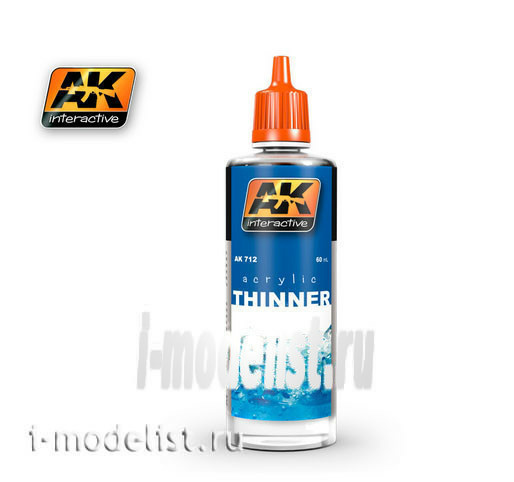 AK712 AK Interactive Растворитель для краски ACRYLIC THINNER, 60 мл.