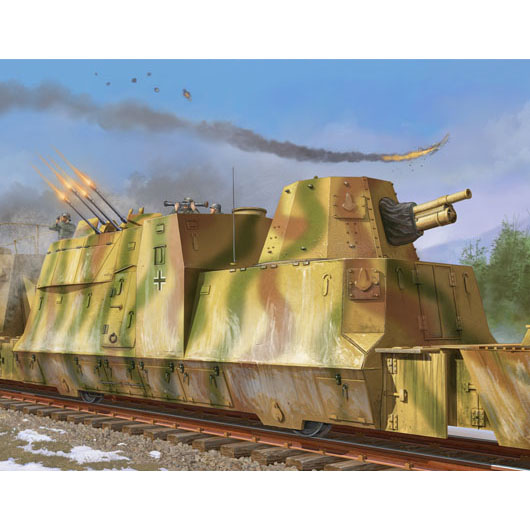 01511 Я-Моделист Клей жидкий плюс подарок Трубач 1/35 German Kanonen und Flakwagen