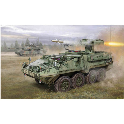 00399 Я-Моделист Клей жидкий плюс подарок Танк 1/35 Трубач M1134 Stryker Anti-Tank Guided Missile (ATGM)