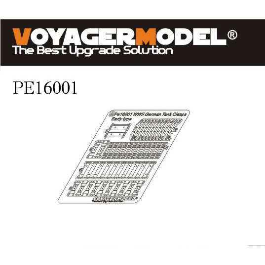 PE16002 Voyager Model 1/16 Немецкие зажимы и застежки позднего типа времен Второй мировой войны
