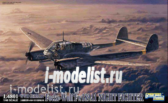 L4801 Great Wall Hobby 1/48 Германский ночной истребитель Fw 189A-1 UHU