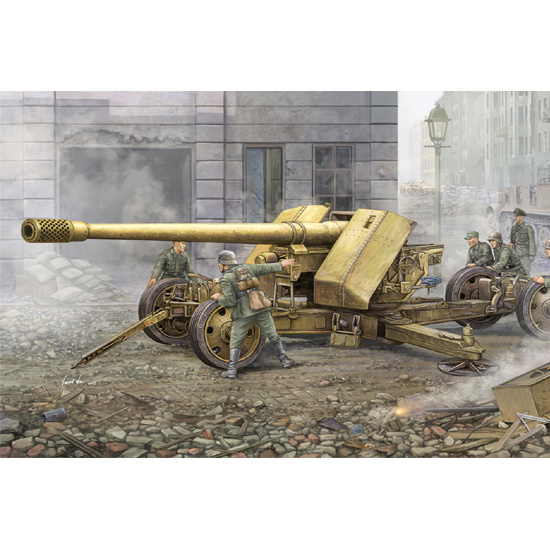 02317 Трубач 1/35 German 128mm Pak44(KRUPP) 