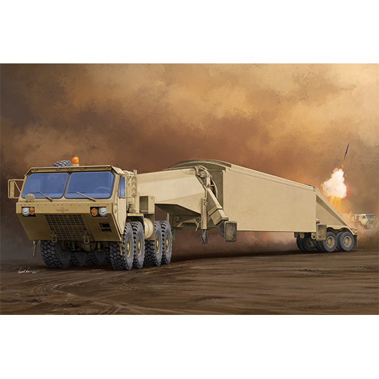 01059 Трубач 1/35 Военный автомобиль НЕМТТ М983 радиолокационной станцией AN/TPY-2 X