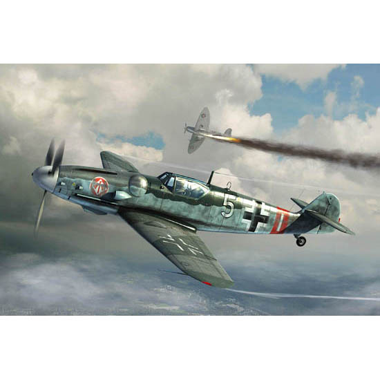 02297х Я-Моделист Клей жидкий плюс подарок Трубач 1/32 Messerschmitt Bf 109G-6(Late)