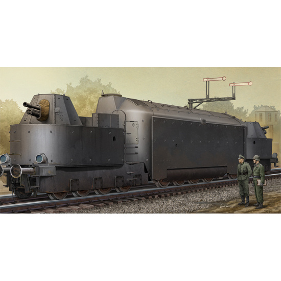 00223 Я-моделист Клей жидкий плюс подарок Трубач 1/35 German Armored Train PanzerTriebwagen Nr.16