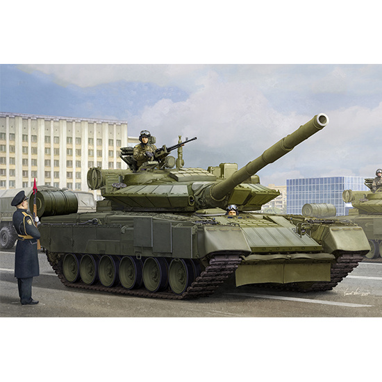 09588 Трубач 1/35 Российский основной танк Т-80БВМ (Морская пехота) (по лицензии ОмскТрансМаш)