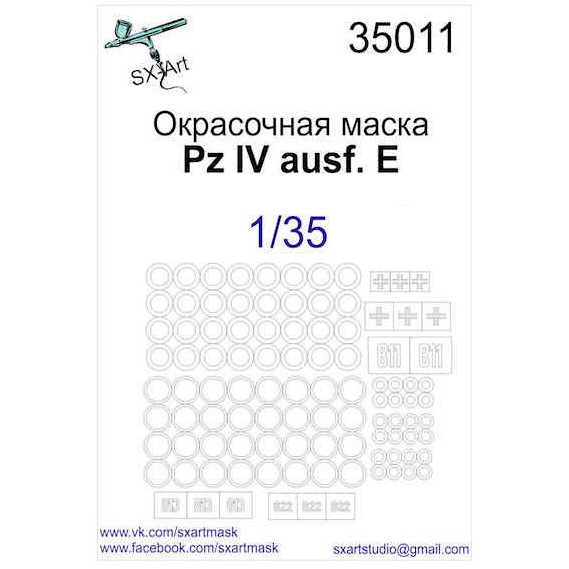 35011 SX-Art 1/35 Окрасочная маска Pz IV ausf.E (Звезда)