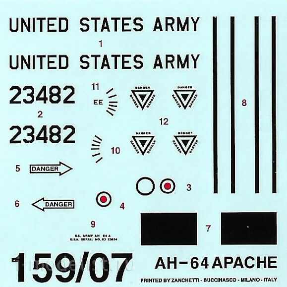 0159 Italeri 1/72 Ah-64 Apache