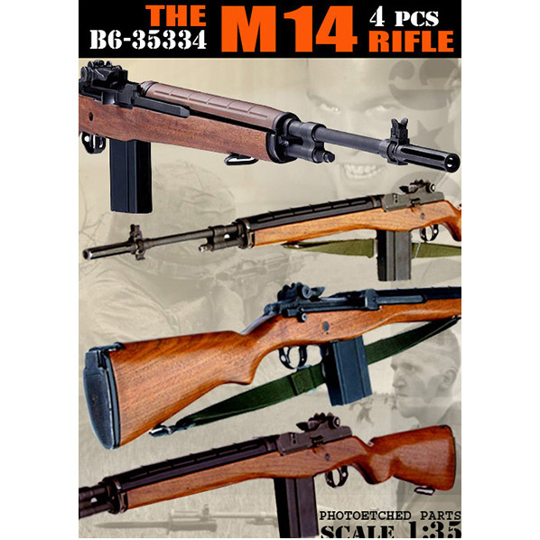 B6-35334 Bravo-6 1/35 M14 Rifle, 4 pcs / Винтовка М14, 4 шт.