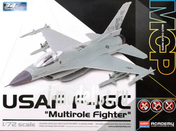 12541 Academy 1/72 Самолёт F-16C Multirole Fighter