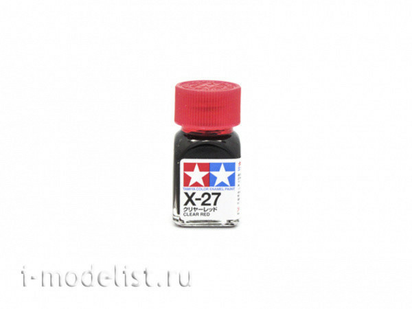 80027 Tamiya X-27 Clear Red (Прозрачно-красная) Эмалевая краска